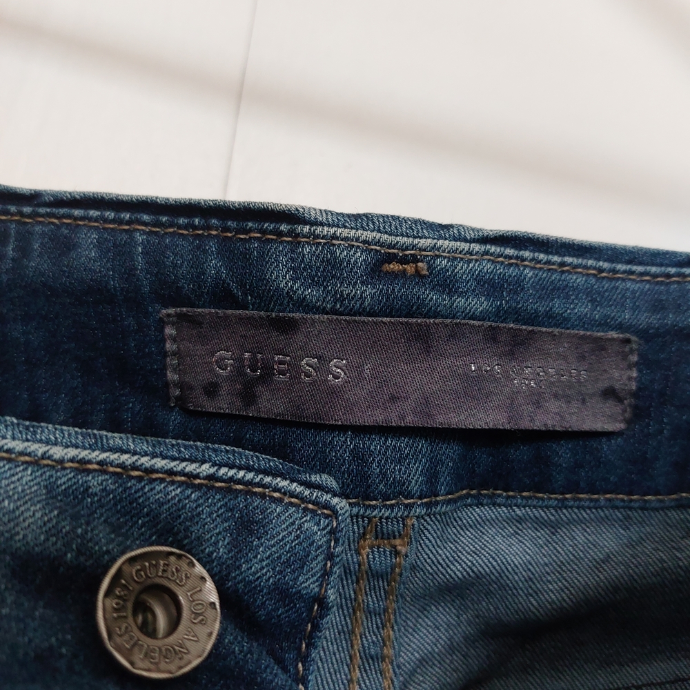 Guess Dark Blue Skinny Jeans with Zipper Details - Picture 4 of 8